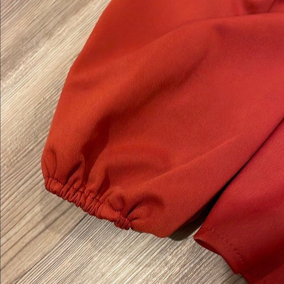 Grace Karin Elegant Rust Peplum Blouse/blazer Small - Picture 4 of 7